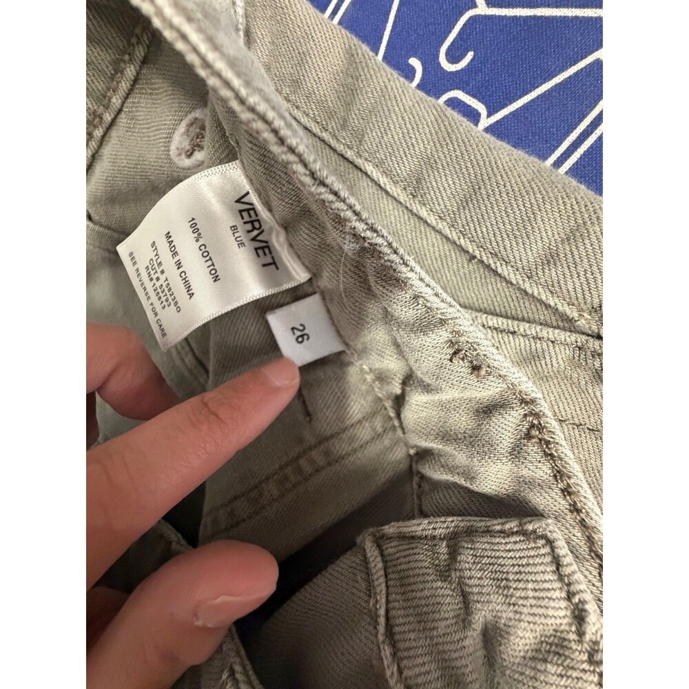 Vervet Utility Cargo Pants Women’s Size 26 Green High Rise Wide Leg Olivia - Picture 7 of 9